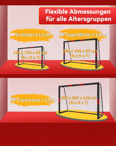 Porterí<span class=keywords><strong>a</strong></span> de Fútbol para Jardín - Marco de Acero de 32 mm y Acolchado de EPE, Juego de Porterí<span class=keywords><strong>a</strong></span> Resistente <span class=keywords><strong>a</strong></span> la Intemperie con Red de PE de 33 Capas y Anclaje en Forma de U - Product Image 2