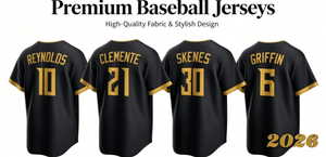 Camiseta de Béisbol Negra y Dorada de los Pittsburgh Pirates 2026, Edición Clemente # 30 Skenes # Uniforme Deportivo para Hombre de 6 Piezas con Costuras Griffin - Product Image 2
