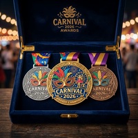 Medalla de Metal Personalizada Premium con Logotipo |   Medallas Personalizadas para Eventos Deportivos de Carnaval |   Premio de Aleación de Zinc con Esmalte y Cintas