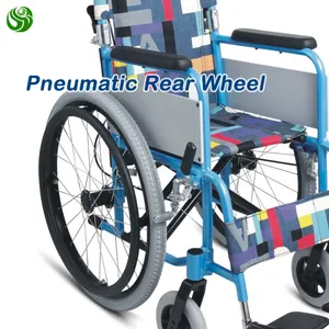 Juyi Kursi Roda Anak-anak Aluminium Pediatrik Ringan Harga Kursi Roda Lipat Anak Digunakan untuk Anak-anak
