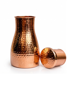 Premium Luxury Eco-Friendly Leakproof Copper Water Bottle with Lid <b>Large</b> Capacity Portable for Yoga Fitness Camping Outdoor Use - Product Image 2