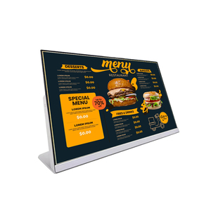 Monitor de pantalla de menú LCD en forma de L disponible listo para <span class=keywords><strong>publicidad</strong></span> en centros comerciales restaurantes y McDonald para uso en ascensores - Product Image 1