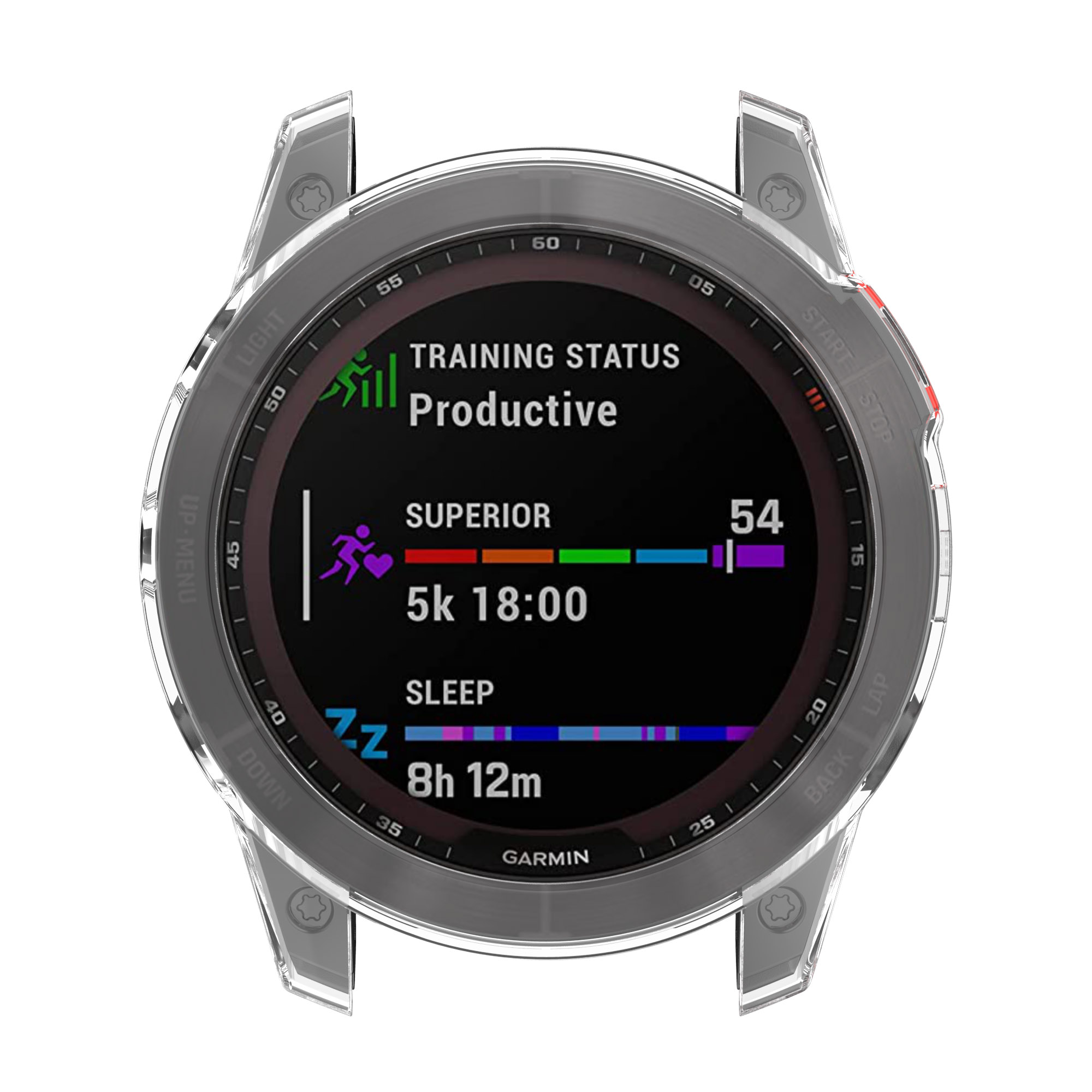Ruentech Custodia Protettiva TPU Per Garmin Fenix 6S Pro / Sapphire - Cover Antigraffio Con Protezione Schermo, Colore Viola, Morbida E Precisa