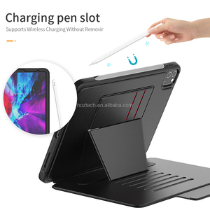 Ốp Máy Tính Bảng Thông Minh Đứng Gập Ba Bằng Da PU Nhẹ Vỏ Lật Với Ngăn Đựng Bút Chì Khe Đựng Thẻ Nam Châm 9.7 10.2 12.9Inch Cho <span class=keywords><strong>iPad</strong></span> - Product Image 3