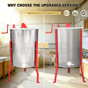 Mengerbee Máquina Manual para la Extracción de Miel, Centrífuga de Miel de Acero Inoxidable, Extractor de Miel de 4 Cuadros - Product Image 6