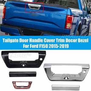 2 Cubiertas Decorativas para Manijas de Puerta Trasera con Acabado en Fibra de Carbono Cromada para Ford F150 2015 2016 2017 2018 2019, Accesorios para Auto - Product Image 1