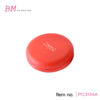 Boîte vide pour crème BB en mousse ronde rouge lactée personnalisée de 15 g avec miroir, boîte en plastique pour cosmétiques, emballage