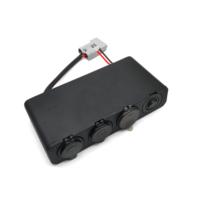 Pemantik rokok dua soket USB 12V, pengisi daya adaptor Voltmeter Digital untuk Apple/Android perangkat Motor traktor mobil