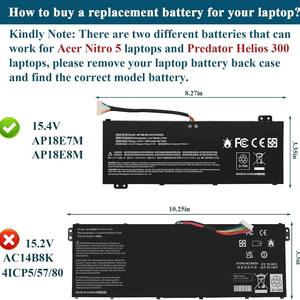 แบตเตอรี่แล็ปท็อป AP18E8M AP18E7M ใหม่ล่าสุดสำหรับ <span class=keywords><strong>ACER</strong></span> <span class=keywords><strong>Nitro</strong></span> <span class=keywords><strong>5</strong></span> <span class=keywords><strong>AN515</strong></span>-54 <span class=keywords><strong>AN515</strong></span>-<span class=keywords><strong>43</strong></span> N517-51 <span class=keywords><strong>Nitro</strong></span> 7 AN715-51 74g PH317-53 PH315-52 - Product Image 5