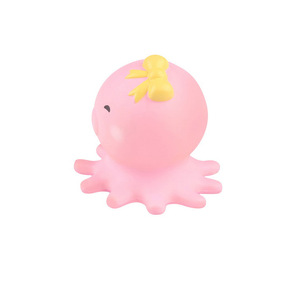 Cute Pink Octopus Silicone Toy With Yellow <b>Bow</b> Soft Slow Rebound Promotional <b>Gift</b> - Product Image 3