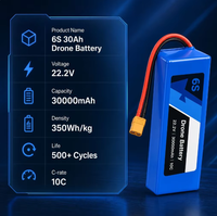Baterai Lithium Ion OEM 350Wh/kg 22.2V 30Ah 10C Ringan Berdaya Tinggi untuk Perangkat Perlindungan Tanaman Pertanian Udara