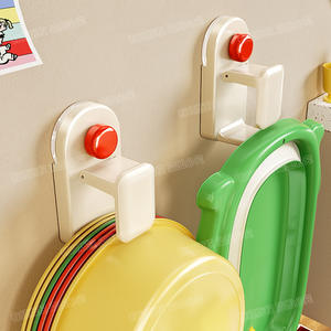 Gancho de succión para baño, estante de almacenamiento redondo montado en la pared, sin perforaciones, para organizador de lavabo, acabado pintado - Product Image 3