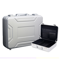 Étui de transport pour ordinateur portable professionnel en aluminium moulé monobloc de 18 pouces, mallette de luxe, porte-documents OEM robuste