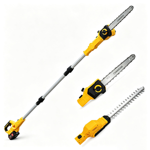 Scie à chaîne et taille-haie sans fil 2-en-1 21V sans balais 12 pouces sur perche, vente en gros, fournisseur CE OEM - Product Image 1