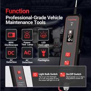 Jdiag TopDiag <span class=keywords><strong>P50</strong></span> <span class=keywords><strong>Pro</strong></span> Mini-Oszilloskop Auto Circuit Tester 12 24-V-Schaltung System Elektrischer Detektor für Auto diagnose tool - Product Image 3
