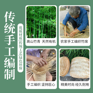 Conteneurs alimentaires tissés en bambou, boîtes de rangement rondes pour la cuisine, matériau en bambou naturel fait à la main pour l'emballage du thé, des gâteaux de lune et des Zongzi - Product Image 4