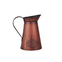 Vas Bunga Logam Vintage 1,3 Galon, Pitcher Rustic, Pot Bunga untuk Taman