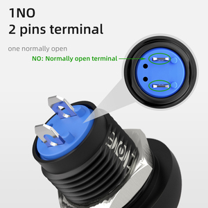 مفاتيح دفع حمراء وخضراء وزرقاء بقبة رأس 12 مفتاح من النايلون مؤقت 1no زر دفع - Product Image 4