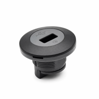 Auto-USB-Ladebuchse zur Wandmontage Typ A Ladeanschluss mit Flansch und Sicherungsmutter aus ABS-PC-Kunststoff 12V Kfz-Steckdose
