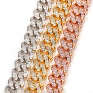 Collana a Catena Piatta Popcorn <span class=keywords><strong>da</strong></span> 15mm Placcata Oro con Diamanti per <span class=keywords><strong>Uomo</strong></span>, Garanzia di Qualità, Ideale per Anniversari - Product Image 6
