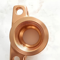Siège de réglage en laiton usiné sur commande par CNC |   Base de montage filetée de précision |   Bride de positionnement en bronze OEM