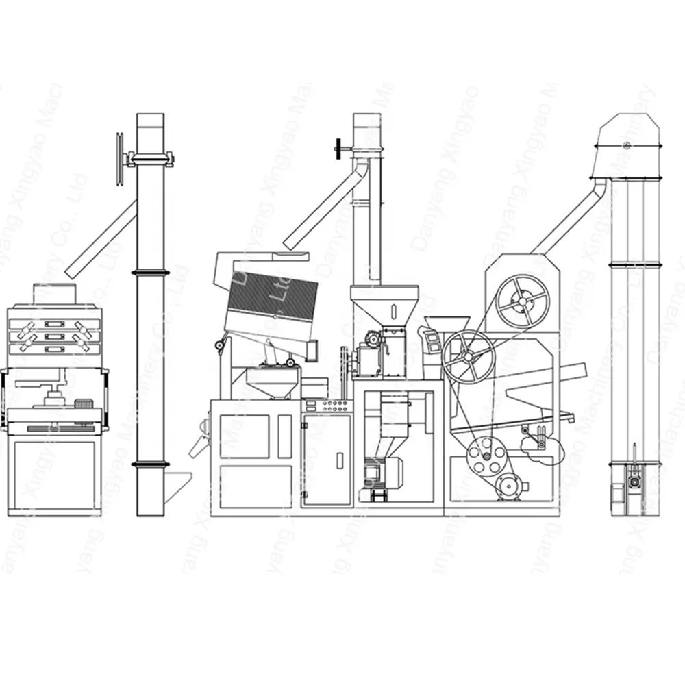 Equipo de molino de arroz de última generación para uso industrial