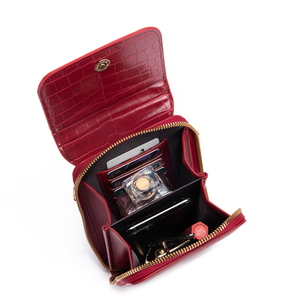 Nouveauté 2024 <span class=keywords><strong>Sac</strong></span> à téléphone mini en PU Portefeuille en cuir d'alligator de luxe <span class=keywords><strong>Porte</strong></span>-cartes de crédit Sacs à bandoulière pour femmes - Product Image 3