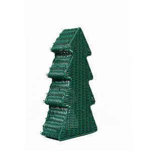 Adornos decorativos de PP personalizados para escritorio y mesita de noche, cestas de almacenamiento personalizadas, imitación de ratán impermeable para exportación. - Product Image 3