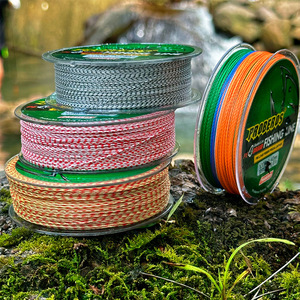 Linea di pesca con lenza intrecciata di 100 metri forte giallo cavallo/blu/rosso/grigio/verde 5 colori 0.4 #-10 # - Product Image 6