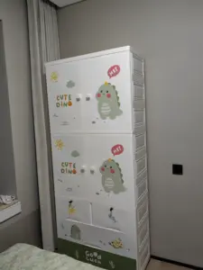 Armoire de chambre à coucher de 199 cm de haut pour enfants, <span class=keywords><strong>commode</strong></span> pour enfants avec tiroirs de rangement, armoire de rangement pour vêtements de bébé, largeur de 88 cm - Product Image 6