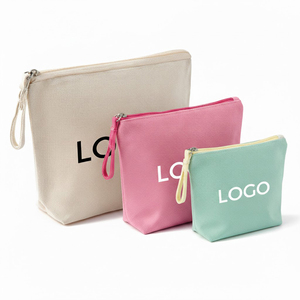 Borsa da Toilette Multifunzionale in Tela con Logo Personalizzato, Elegante Borsa Portacosmetici da Donna con <span class=keywords><strong>Cerniera</strong></span> - Product Image 1