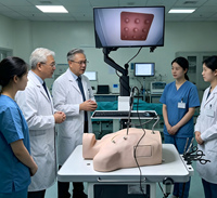 Simulateur thoracoscopique VATS, boîte d'entraînement portable pour l'endoscopie thoracique, équipement de formation aux compétences chirurgicales en sciences médicales