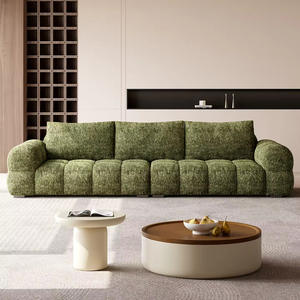 NOVA - Juego de Sofás Modulares de Esquina para Sala de Estar, Modernos, de Terciopelo Beige, de Dos Plazas, Rellenos de Esponja, para Uso en Hoteles - Product Image 2
