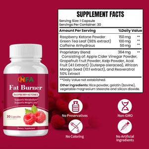 Cápsulas quemadoras de grasa profesionales con extracto de hoja de té verde de frambuesa compatible con cápsulas de pérdida de peso para adultos suplementos adelgazantes - Product Image 6