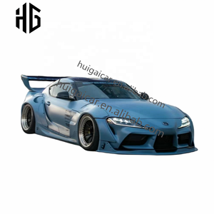 Kit de carrocería de coche, piezas de bengalas de guardabarros para <span class=keywords><strong>Toyota</strong></span> <span class=keywords><strong>Supra</strong></span> Rocket Bunny, difusor de alerón delantero, labios, Kit de carrocería ancha - Product Image 2