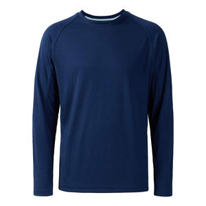 Camisas de Pesca Ligeras Azules Personalizadas para Hombre, Corte Ajustado, Cuello Redondo, Transpirables, para Correr, Ropa Deportiva de Otoño para Exteriores - Product Image 3