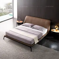 Cuir véritable portable, meubles de chambre à coucher, divan-lit, couleurs diverses, personalisé en cuir véritable, lit durable pour la famille
