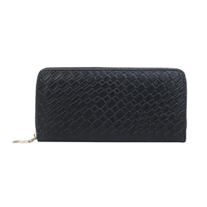Portefeuille de luxe pour femme avec fermeture éclair, pochette élégante en similicuir marron de haute qualité, personnalisable avec logo, vente en gros - Product Image 1