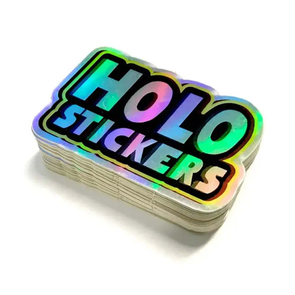 Aanpasbare Koperen Materiaal Laser Holografische Anti-Namaak Zelfklevende Sticker Waterdicht En Custom Sticker
