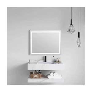 Factory Directly Sell Modern Furniture <b>Mirror</b> White Vanity Pvc <b>Bathroom</b> <b>Cabinet</b> <b>With</b> Washing Basin - Product Image 1