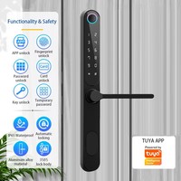 Serrure intelligente antivol à empreintes digitales, étanche, en alliage d'aluminium, Tuya Ttlock, haute sécurité, poignée de porte intelligente pour hôtel, appartement