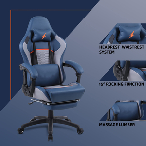Chaise de <span class=keywords><strong>Gaming</strong></span> Moderne <span class=keywords><strong>Scorpion</strong></span> en Cuir, Ergonomique, Pivotante, pour Ordinateur, Siège de Gamer Pliable avec Massage, Vente en Gros, Nouveauté - Product Image 4