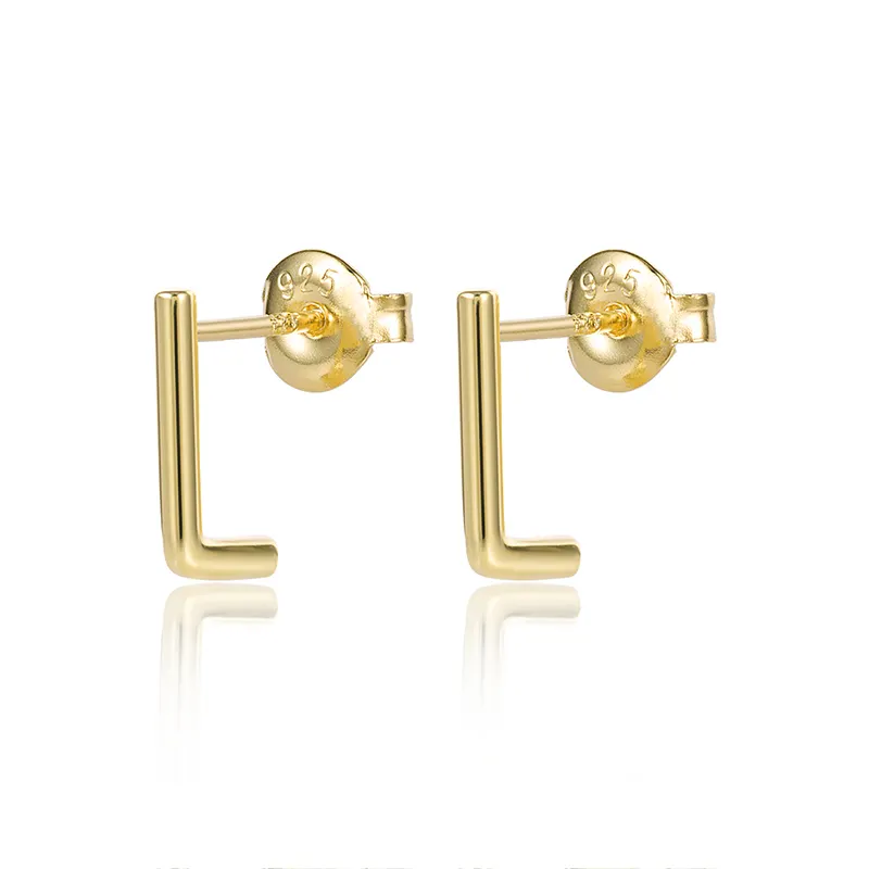 Fashion women jewelry 18k gold plated wire ear stud earring wholesale