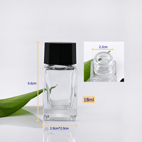 Bouteille en verre d'encre de stylo d'immersion carré recyclable 18m écriture Art calligraphie bouteille d'encre de stylo plume adaptée à l'école de bureau