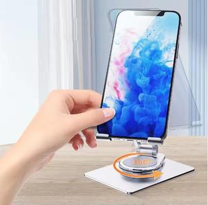 Supporto per Telefono da Scrivania in Lega di Zinco con Base Rotante a 360 Gradi, Portatile, Pieghevole, Metallico, per Telefono, iPad e <span class=keywords><strong>Tablet</strong></span> - Product Image 4