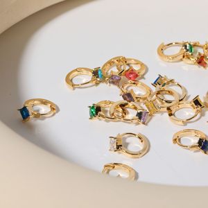 Mười Hai Ngày Sinh Birthstone Hình Học Hình thoi Bông Tai Cho Phụ Nữ Cao cấp Thiết Kế Đa Năng Phụ Kiện Sang Trọng Phong Cách Thời Trang - Product Image 5
