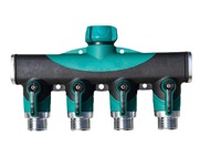 2024 nouvelle vente Durable métal 4 voies séparateur de tuyau d'arrosage adaptateur de robinet d'économie d'eau