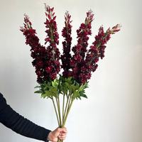 Fleur artificielle de Delphinium en gros, tige longue 108 cm, en tissu de soie, pour arrangement floral, décoration maison et mariage