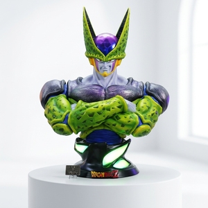 Buste en résine <span class=keywords><strong>Dragon</strong></span> <span class=keywords><strong>Ball</strong></span> <span class=keywords><strong>Z</strong></span> <span class=keywords><strong>Cell</strong></span> Forme Parfaite, Figurine Anime Grande Taille Peinte à la Main, Décoration Maison, Haute Définition, Article de Collection - Product Image 1