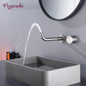Mitigeur de lavabo Chrome <span class=keywords><strong>noir</strong></span> brosse or levier unique lavage à la <span class=keywords><strong>main</strong></span> en laiton salle de bain encastré montage mural mitigeur mural - Product Image 5